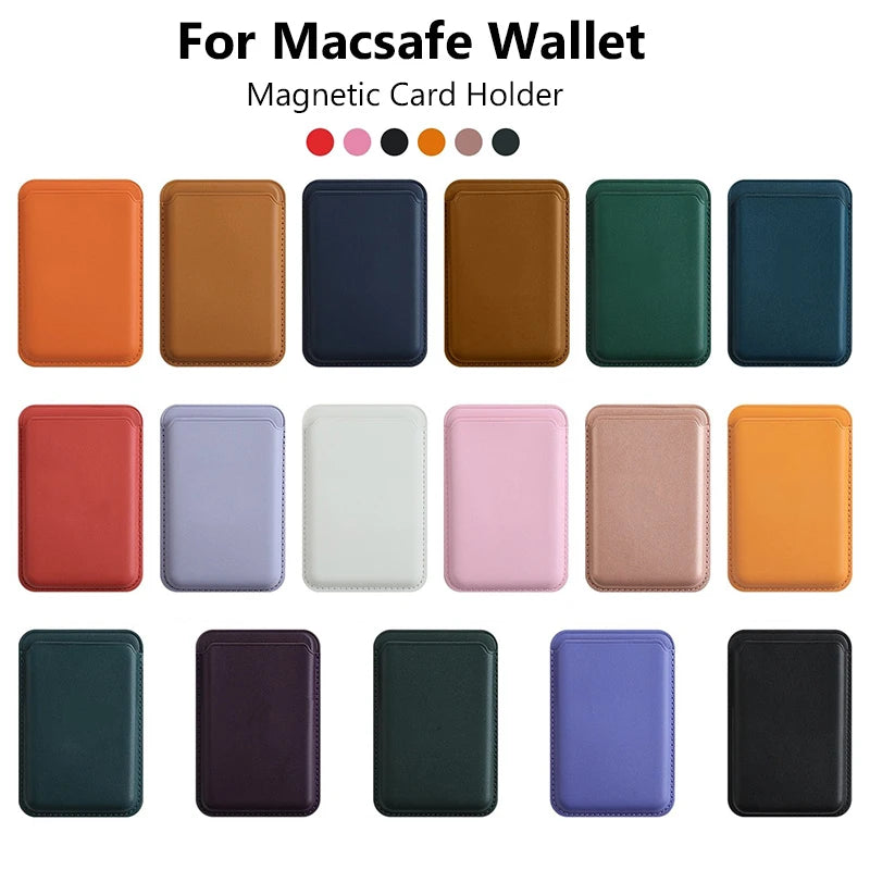 Luxury For Magsafe Magnetic Leather Wallet Case For iPhone 13 12 16 14 Pro Max 15Pro S24 Card Holder Phone Bag Cover Accessories